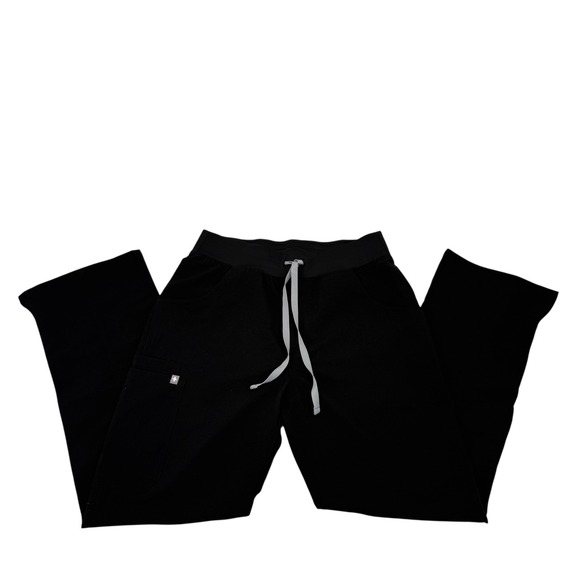 FIGS Technical Collection HW Kade Black Cargo Scrub Pants Drawstring M/P - Picture 1 of 6